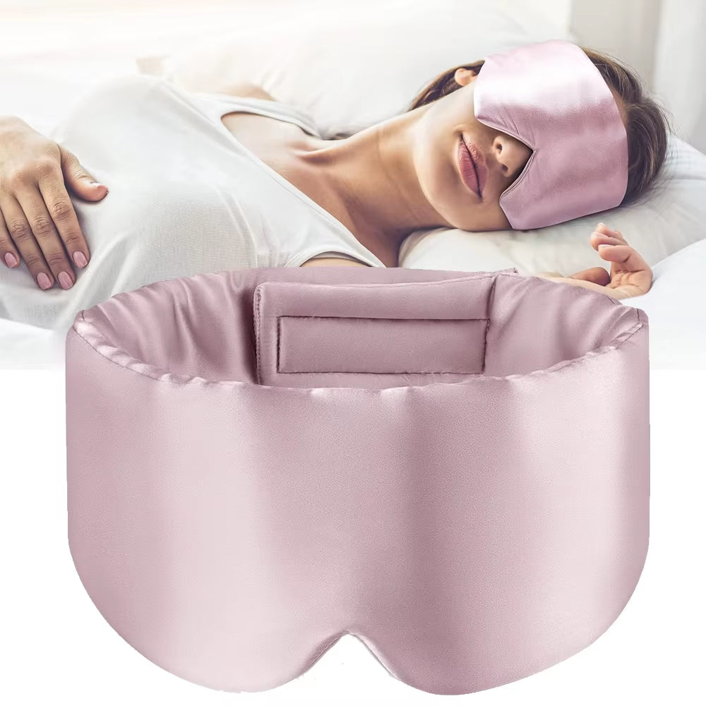 100% Mulberry Silk Sleeping Mask Eyepatch Blocking Light Eyemask Soft Padded Travel Sleeping Aid for Sleep Patch Slaapmasker